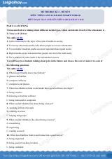 Đề thi học kì 1 Tiếng Anh 12 iLearn Smart World - Đề số 5